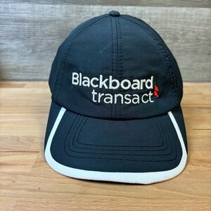 Blackboard Transact Hat Cap Strap Back Black Performance One Size Adjustable